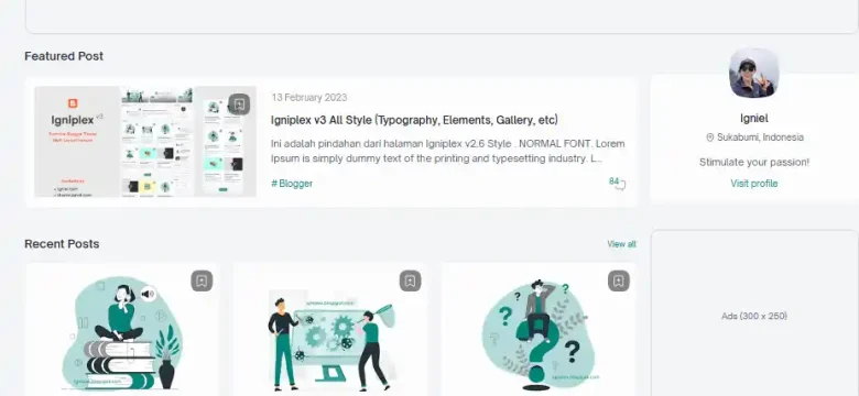 Igniplex v2.6 Premium Blogger Teması